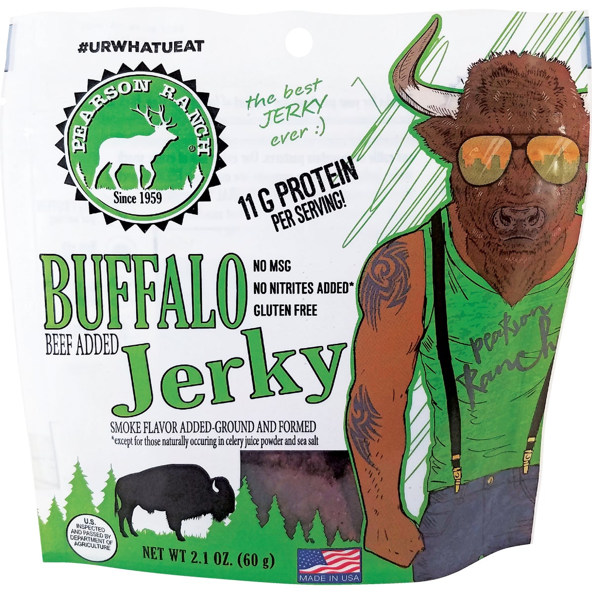 Pearson Ranch Jerky 2.1 Oz. All-Natural Buffalo Jerky Image 2
