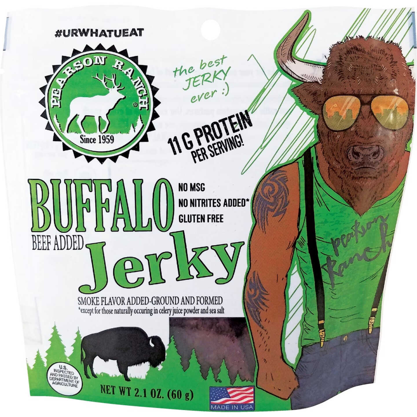 Pearson Ranch Jerky 2.1 Oz. All-Natural Buffalo Jerky Image 2