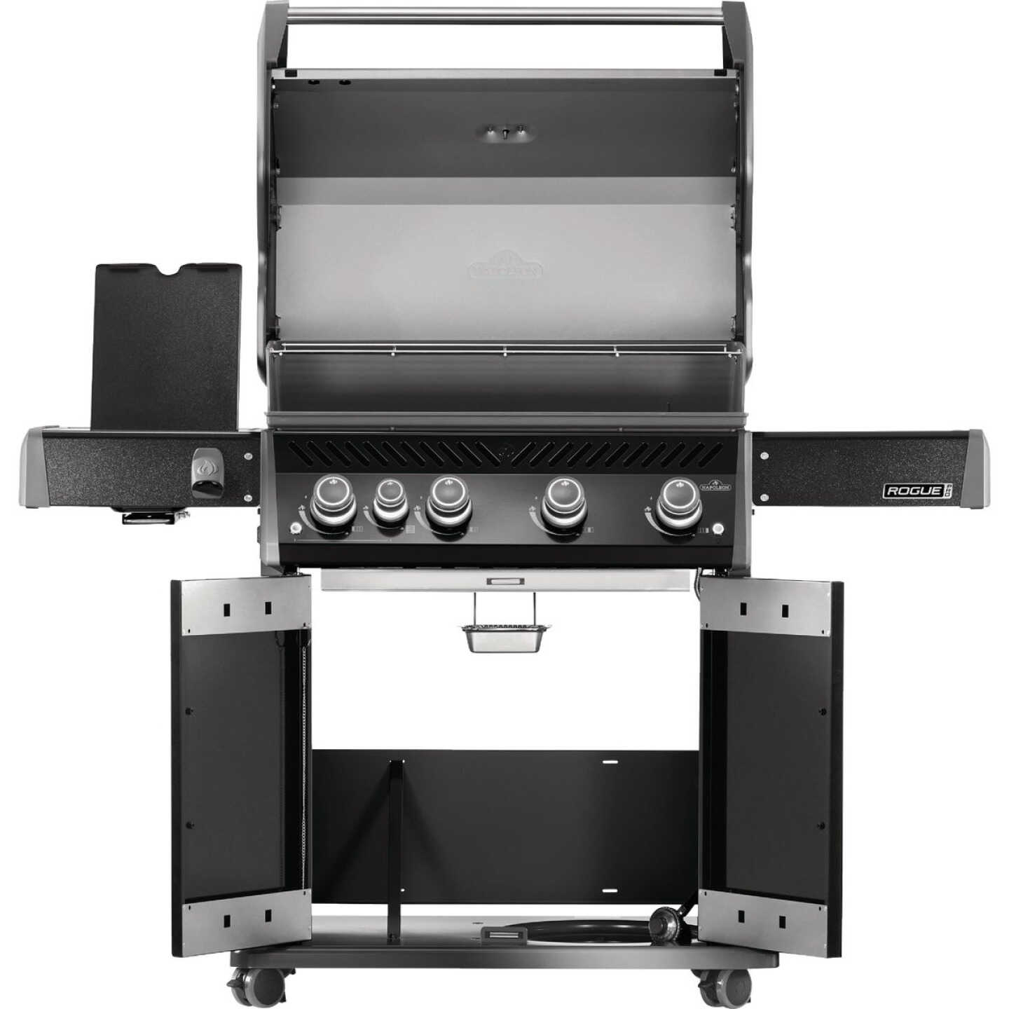 Napoleon Rogue Pro 525 4-Burner Natural Gas Grill with Infrared Side Burner, Black Image 2