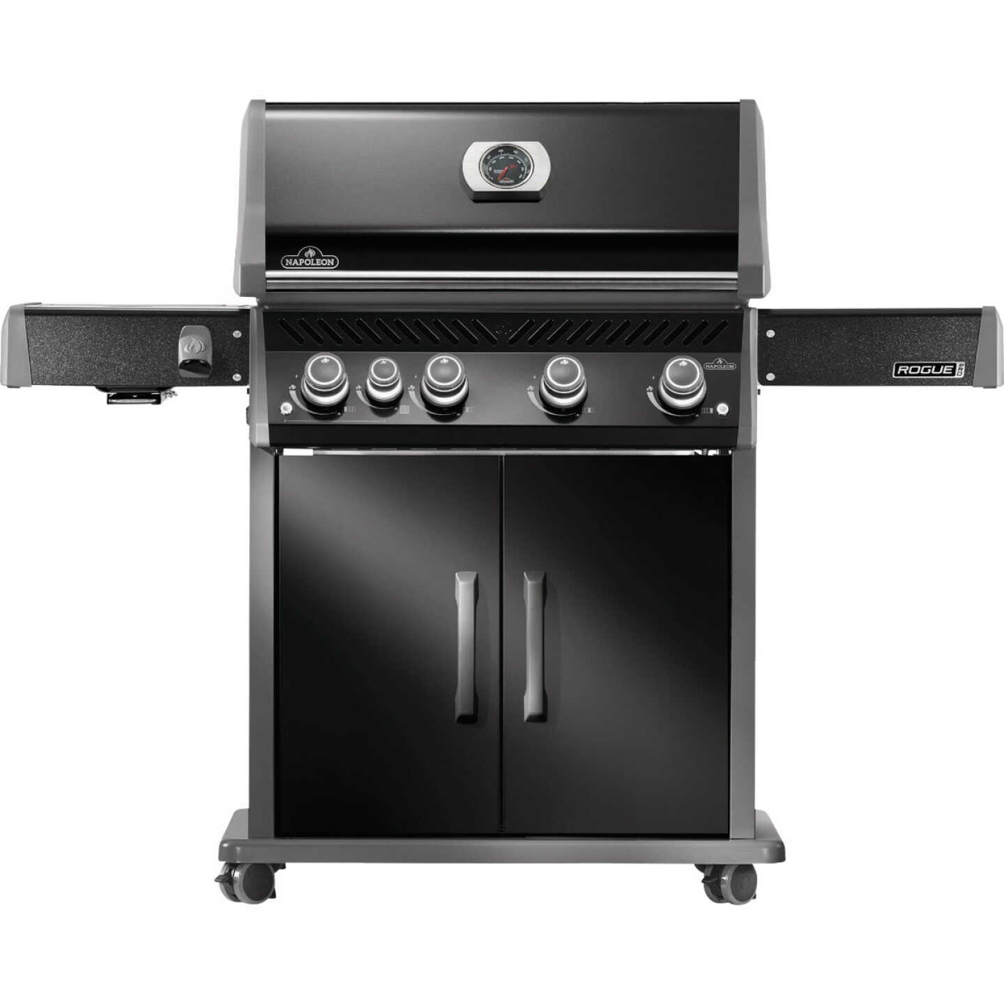 Napoleon Rogue Pro 525 4-Burner Natural Gas Grill with Infrared Side Burner, Black Image 1