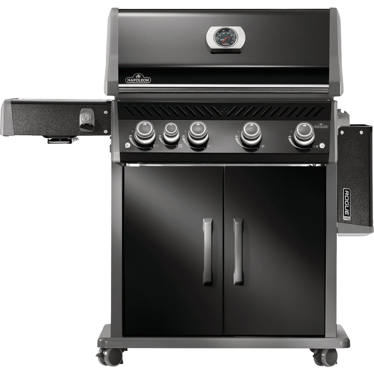 Napoleon Rogue Pro 525 4-Burner Natural Gas Grill with Infrared Side Burner, Black Image 4