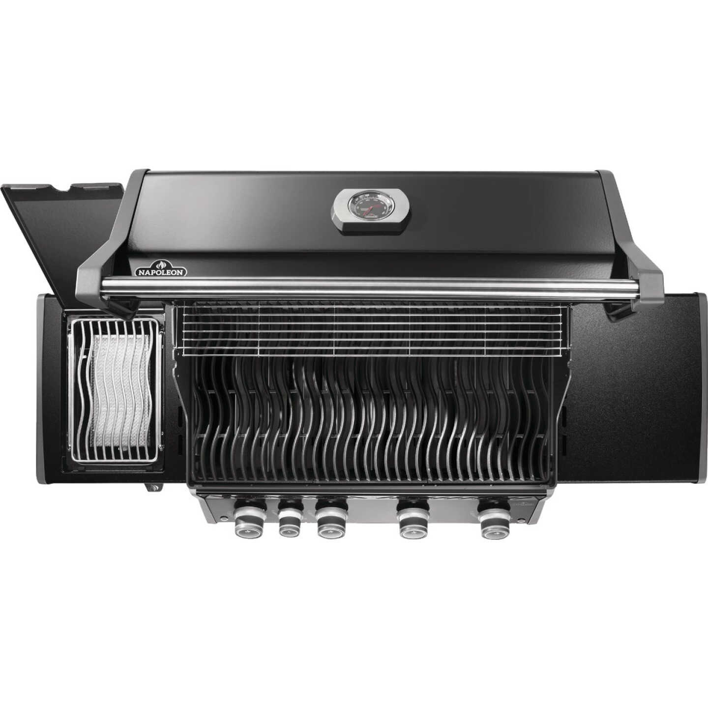 Napoleon Rogue Pro 525 4-Burner Natural Gas Grill with Infrared Side Burner, Black Image 3