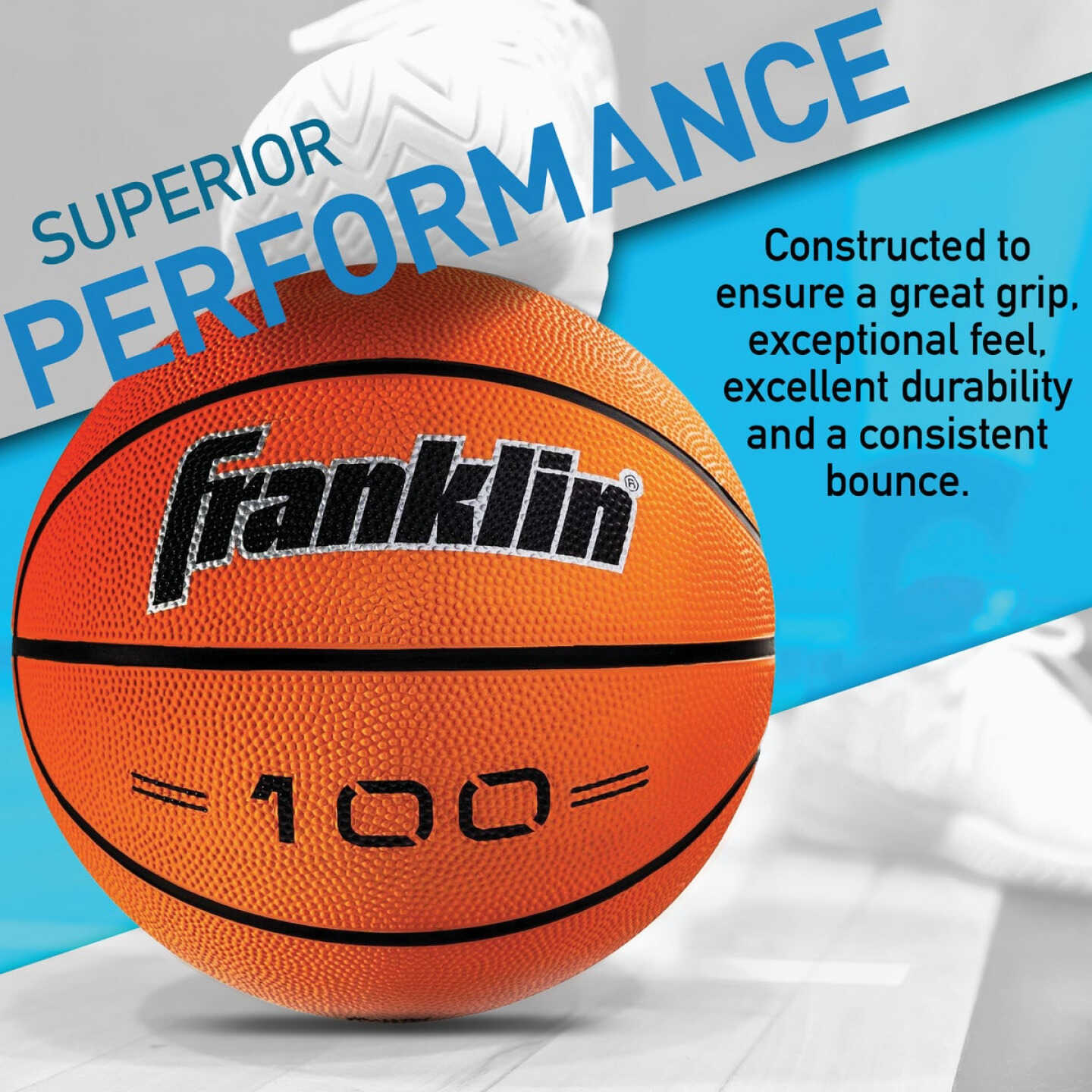 Franklin Grip-Rite Indoor/Outdoor Rubber Basketball, Official Size Image 5