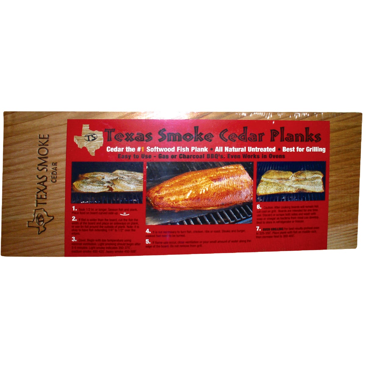 GrillPro 5-1/4 In. W. x 11-7/8 In. L. x 5/16 In. Thick Cedar Grilling Smoke Plank (2-Pack) Image 2