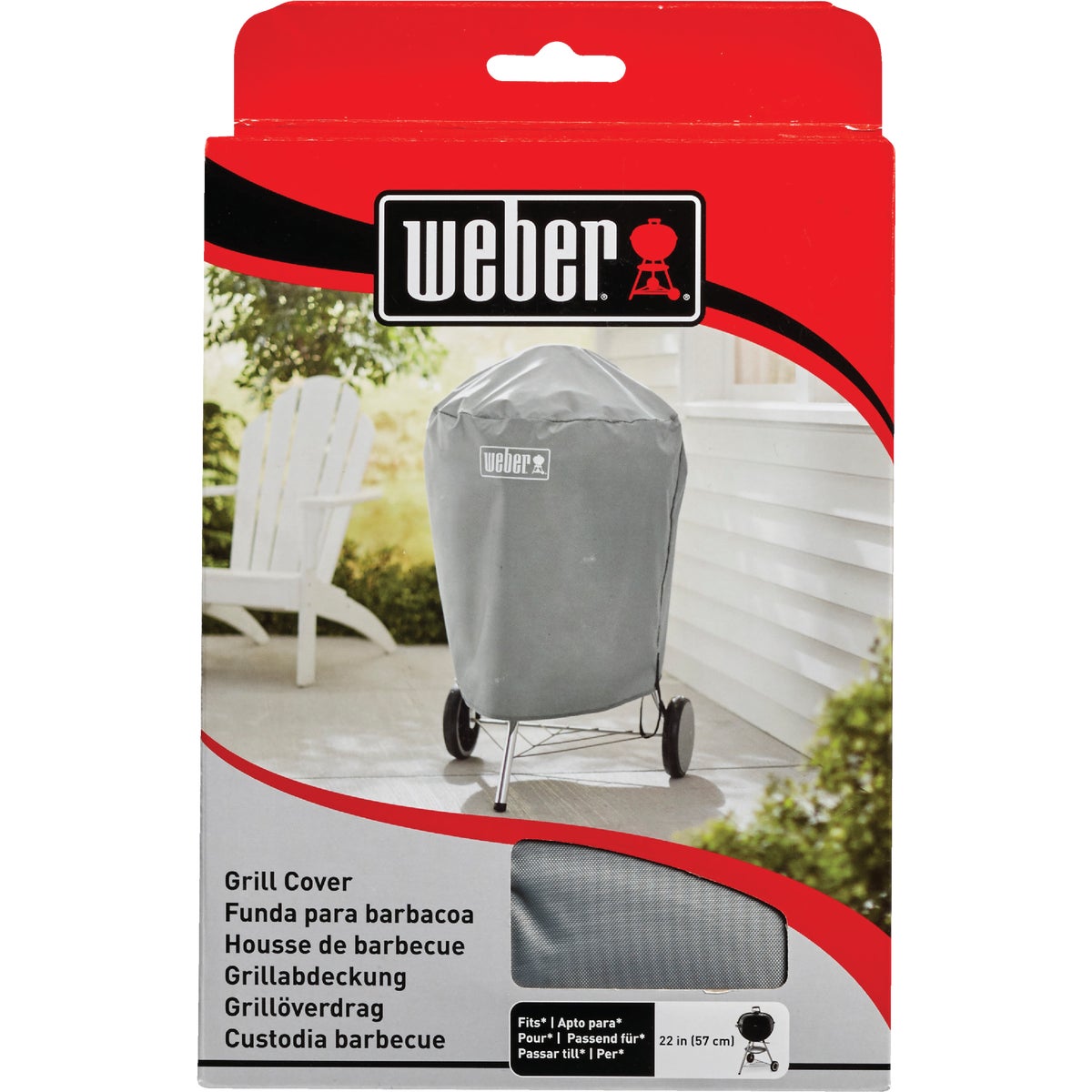 Weber Gray 22 In. Original Kettle Grill Cover Image 2