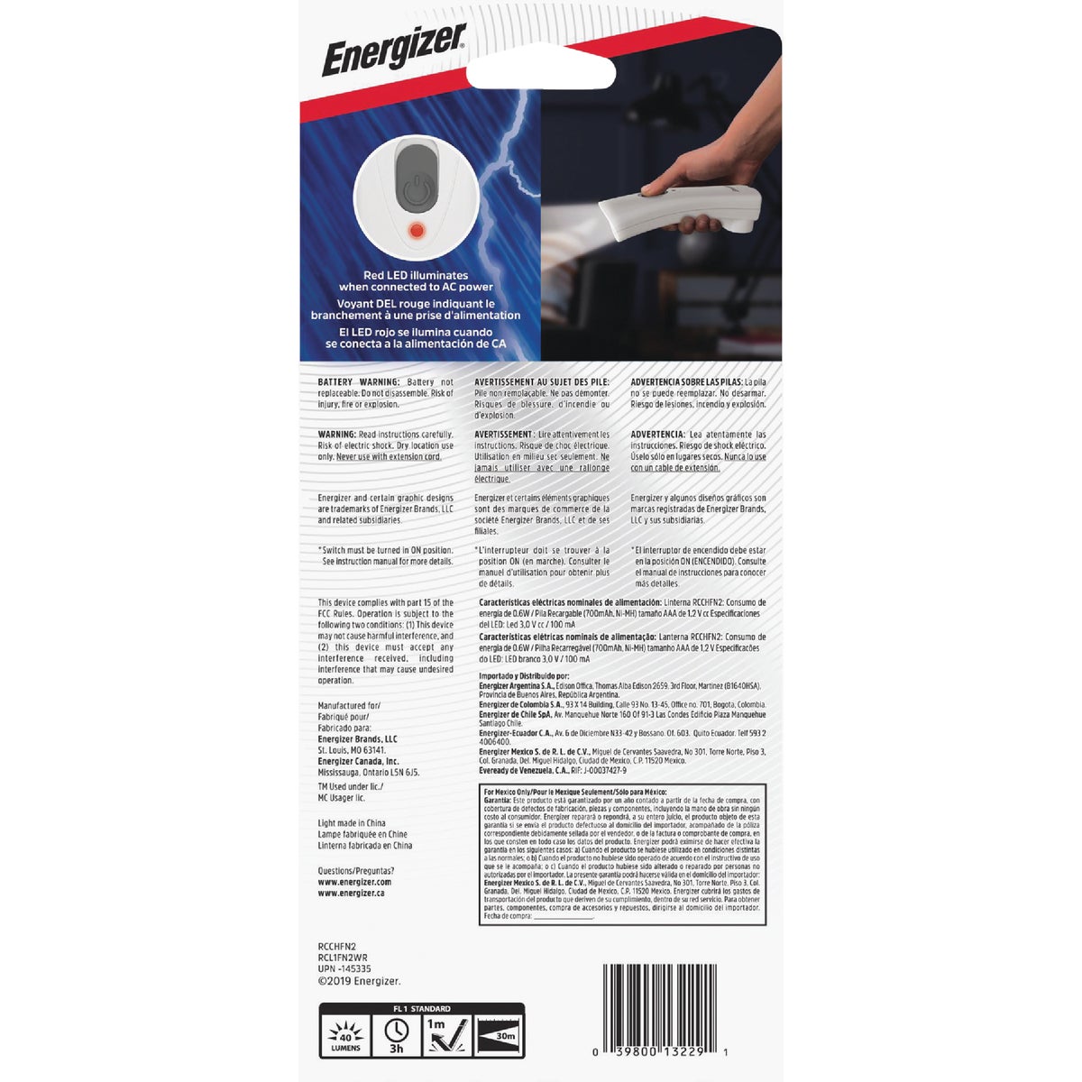 Energizer Weatheready LED Plastic Rechargeable Compact Flashlight Image 3