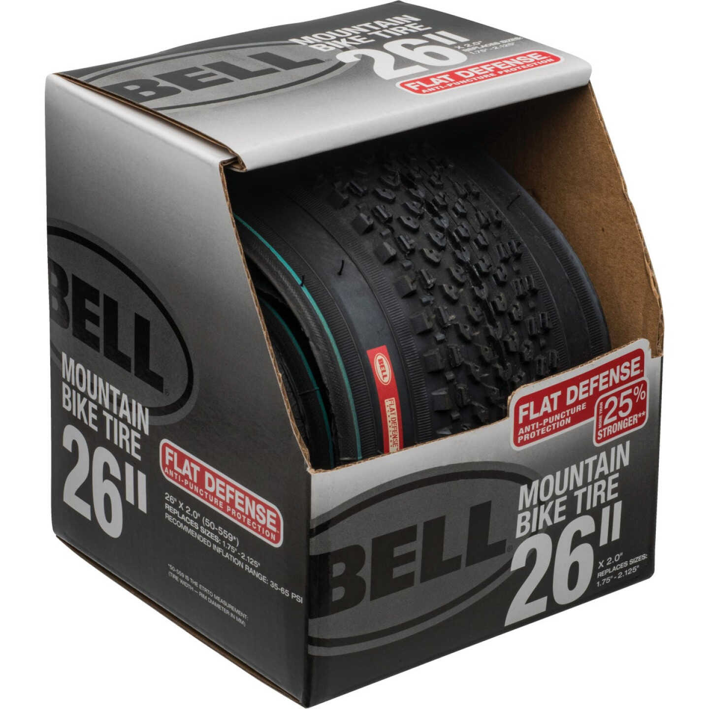 Bell 26 In. Traction Mountain Bike Tire with Flat Defense Image 1