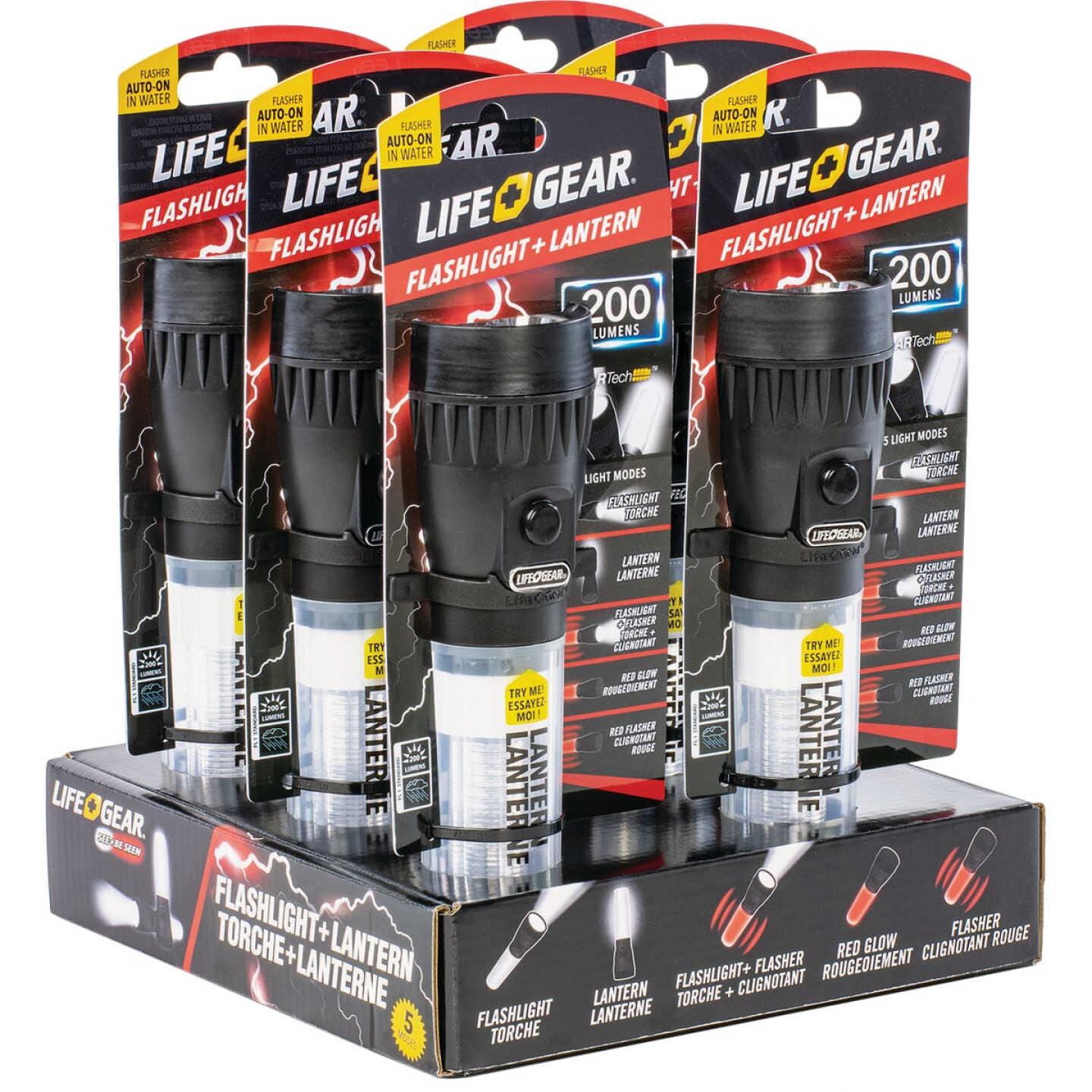 Life Gear Storm Proof AA 200 Lm. 2-In-1 LED Flashlight & Lantern Image 3