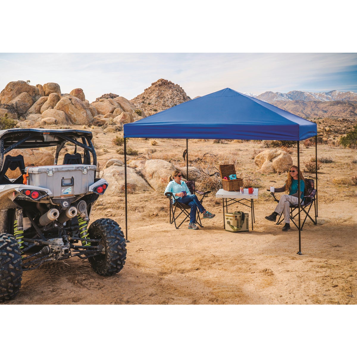 Crown Shade 10 Ft. x 10 Ft. Cool Gray Steel Straight Leg Frame with Dark Gray Canopy