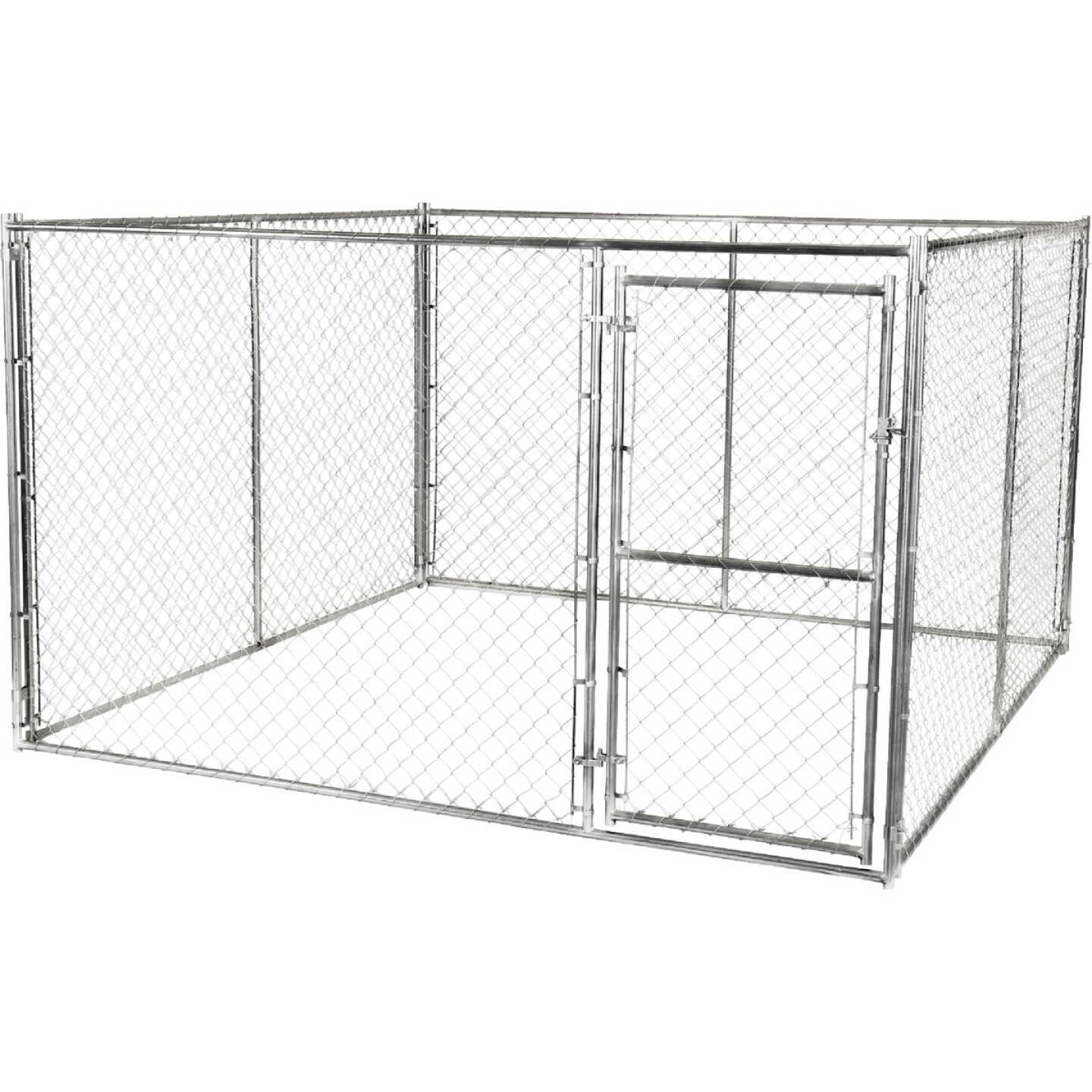 KennelMaster 10 Ft. W. x 6 Ft. H. x 10 Ft. L. Outdoor Galvanized Chain Link Kennel Image 1