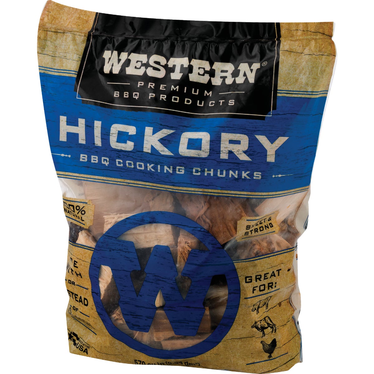 Western 500 Cu. In. Hickory Wood Smoking Chunks Image 4