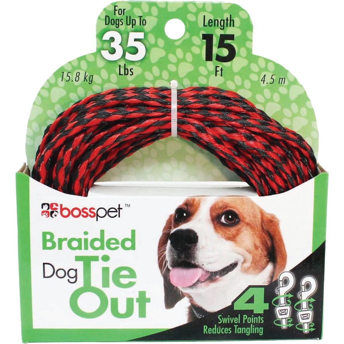Boss Pet Guardian Gear Medium Dog Poly Rope Dog Tie-Out, 15 Ft. Image 2