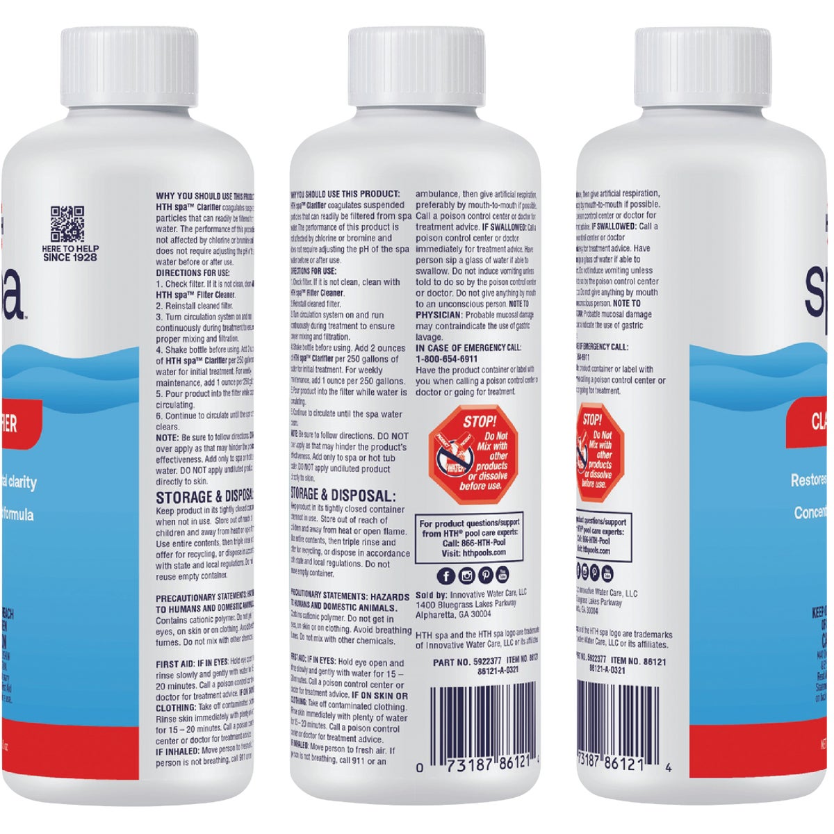 HTH Spa Care 16 Oz. Liquid Clarifier Image 2
