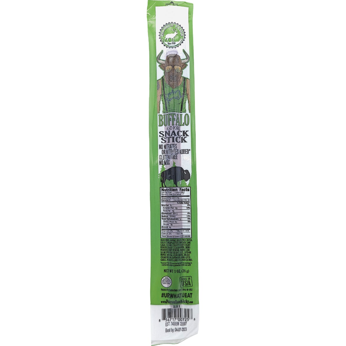 Pearson Ranch Jerky 1 Oz. Buffalo Snack Stick Image 1