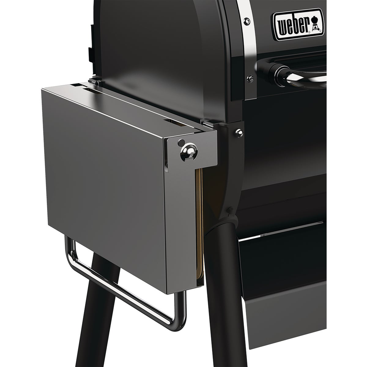 Weber SmokeFire Side Folding 15.58 In. W. x 5.71 In. L. Stainless Steel Grill Shelf Image 2