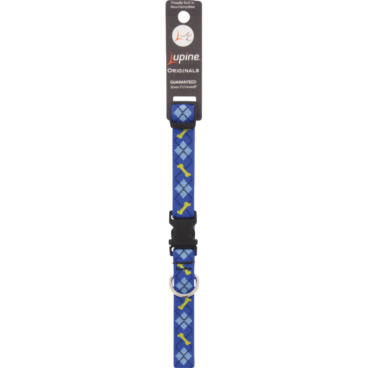 Lupine 3/4 In. Woven Pattern Dapper Dog 13 to 22 In. Adjustable Collar