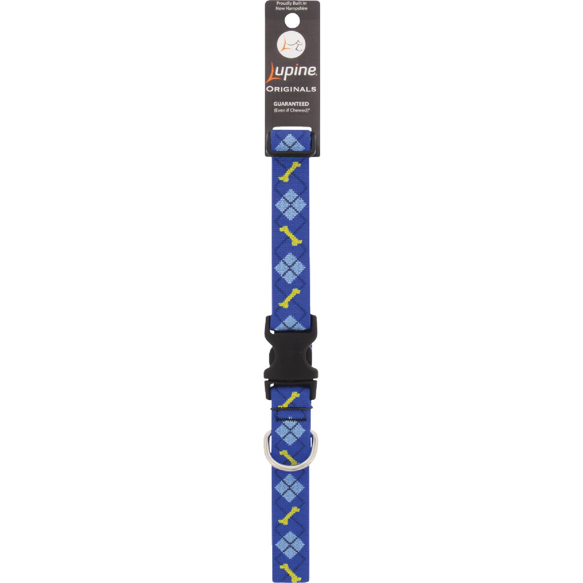 Lupine 1 In. Woven Pattern Dapper Dog 16 In. to 28 In.   Adjustable Collar