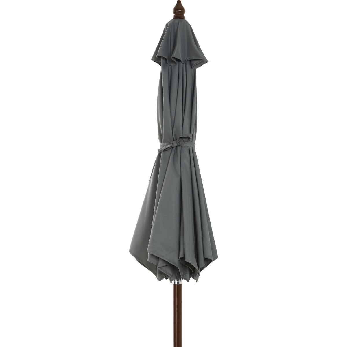 Outdoor Expressions 7.5 Ft. Pulley Gray Market Patio Umbrella with Chrome Plated Hardware Image 5
