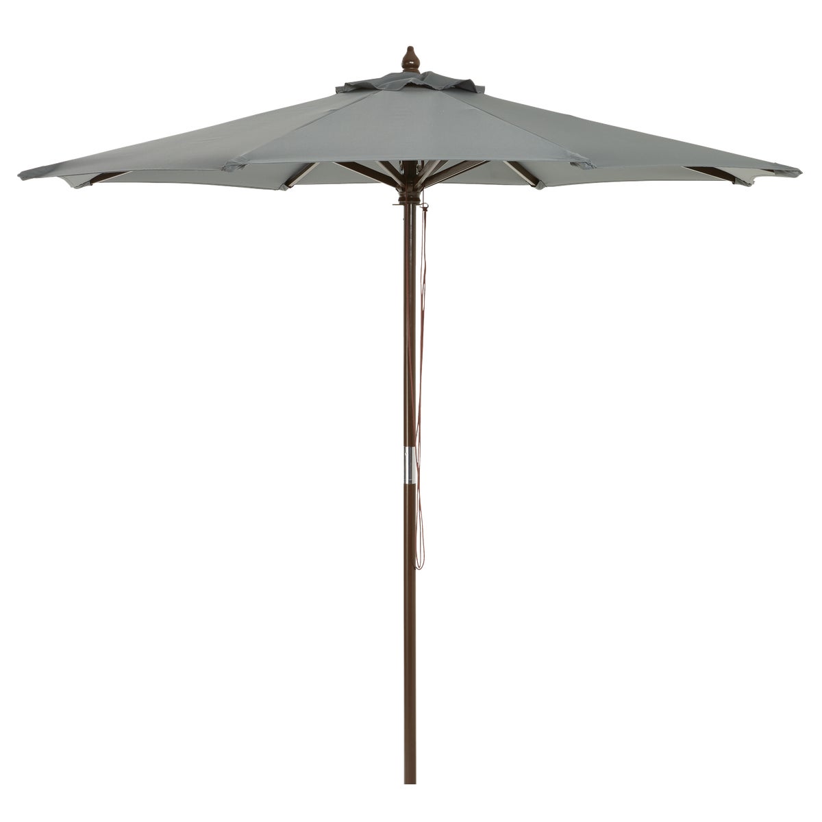 Outdoor Expressions 7.5 Ft. Pulley Gray Market Patio Umbrella with Chrome Plated Hardware Image 2