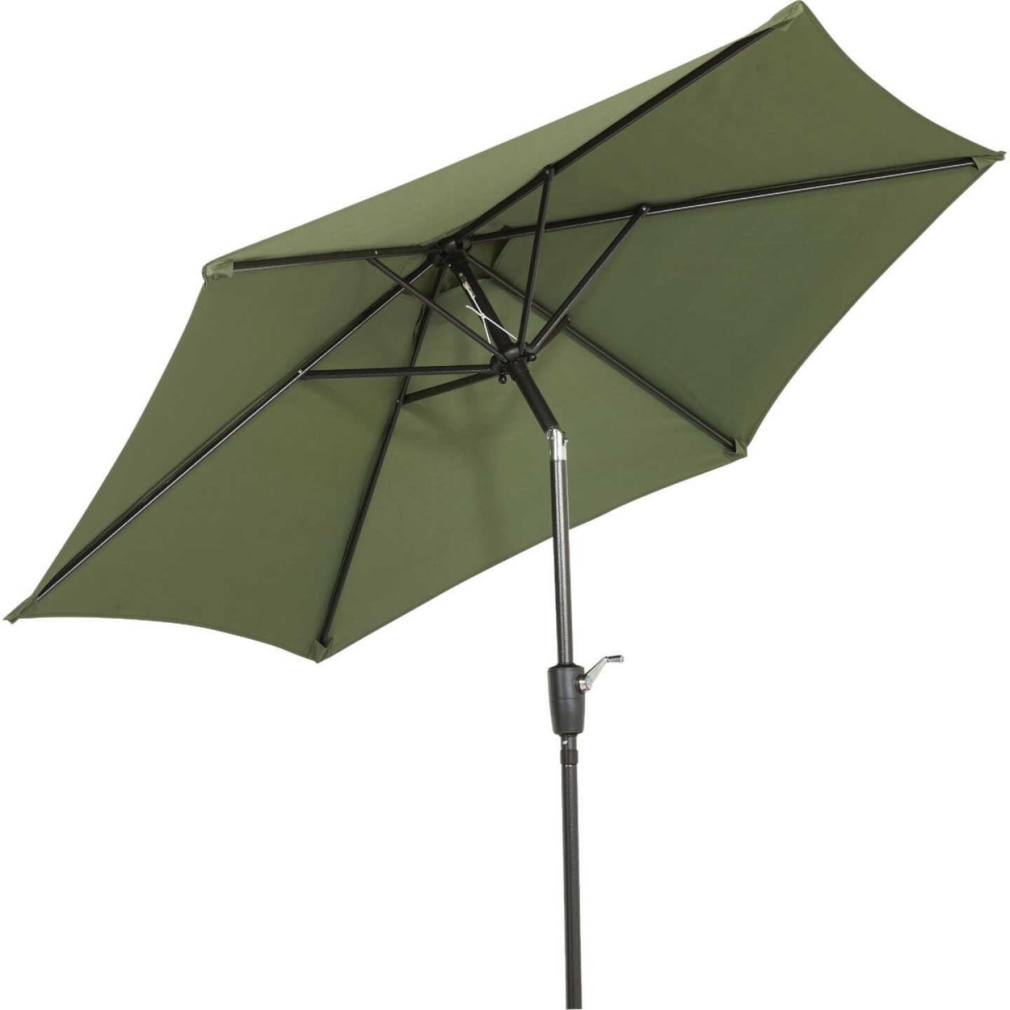7.5 Ft. Aluminum Tilt/Crank Heather Green Patio Umbrella - PFAS Free Image 3