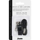 Franklin Black Plastic Whistle with Lanyard Image 1