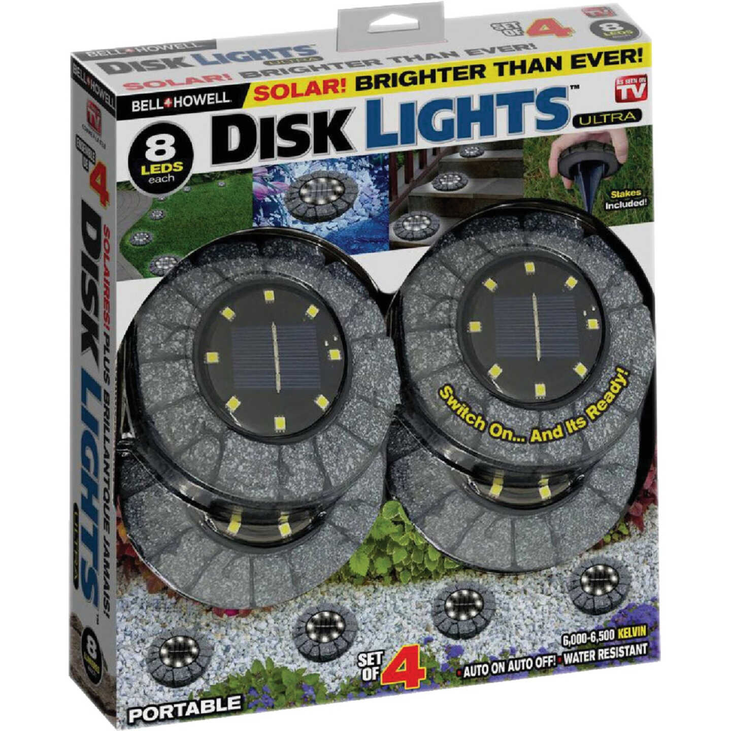 Bell+Howell Gray Stone Disk Light Image 1