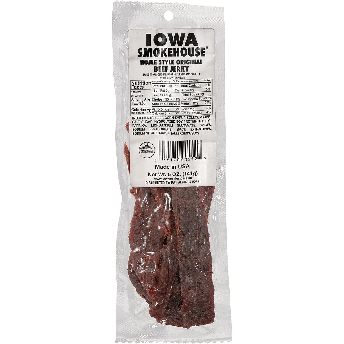 Iowa Smokehouse 5 Oz. Original Homestyle Beef Jerky Image 1