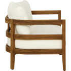 Linon Cape May Acacia Wood Loveseat & Table Chat Set Image 7