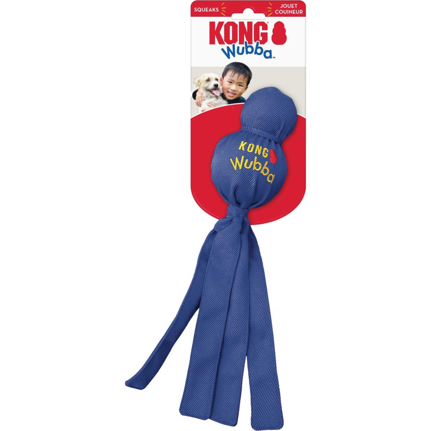 Kong Wubba Tug Large Squeaky Dog Toy Image 1