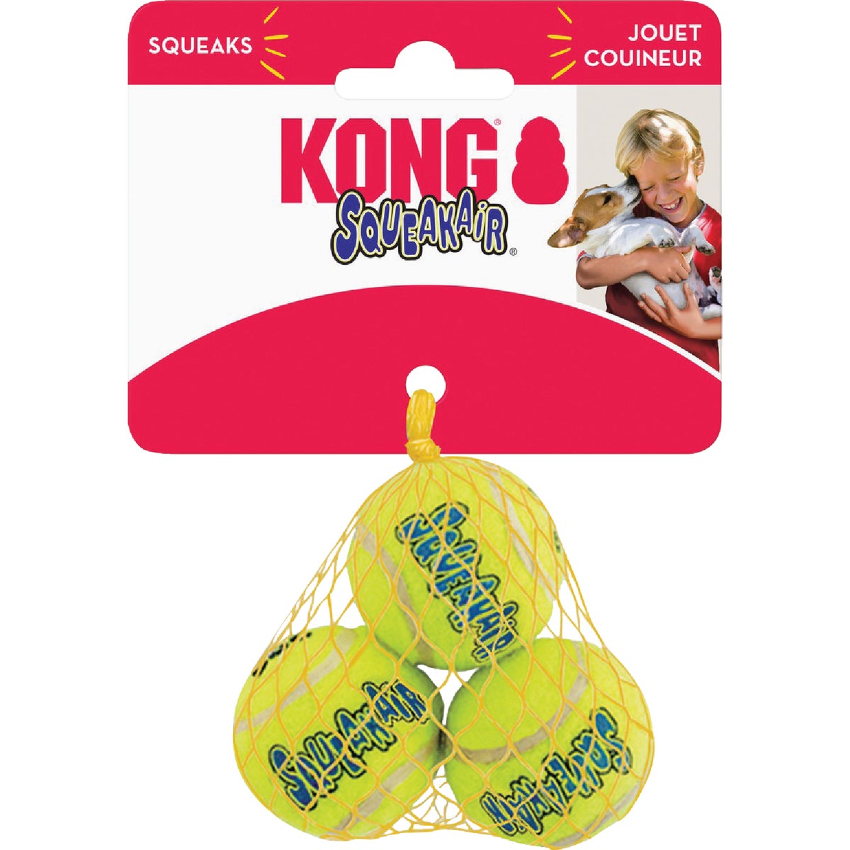 Air Kong Squeaky Extra Small Ball for Toy Breeds Only (3-Pack) Image 4