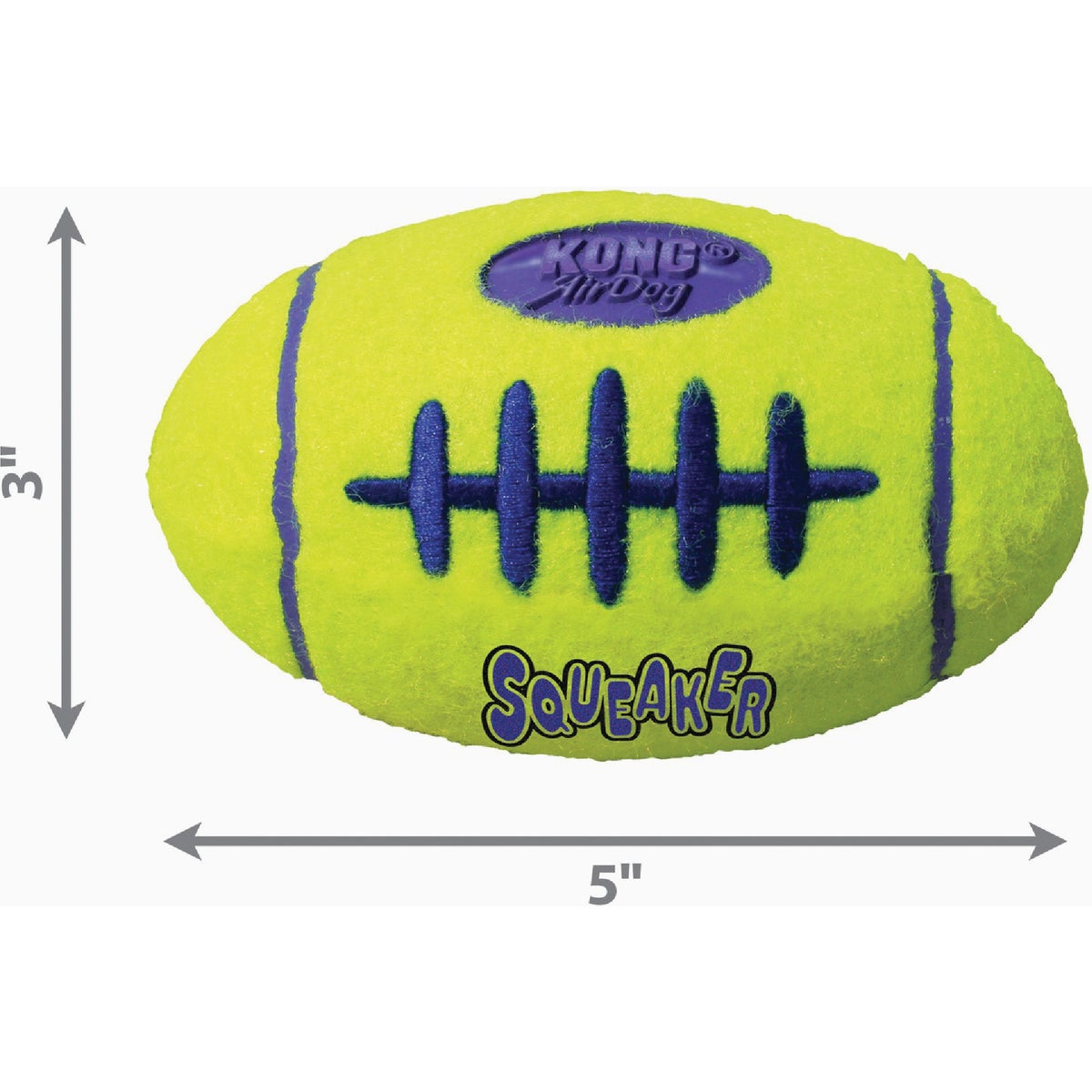 Air Kong Squeaky Medium Football Dog Toy Image 2