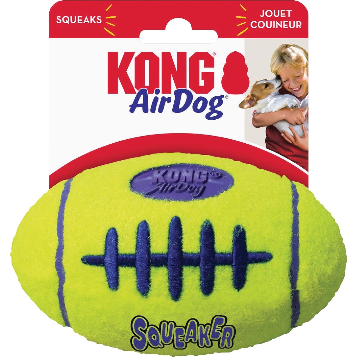 Air Kong Squeaky Medium Football Dog Toy Image 4