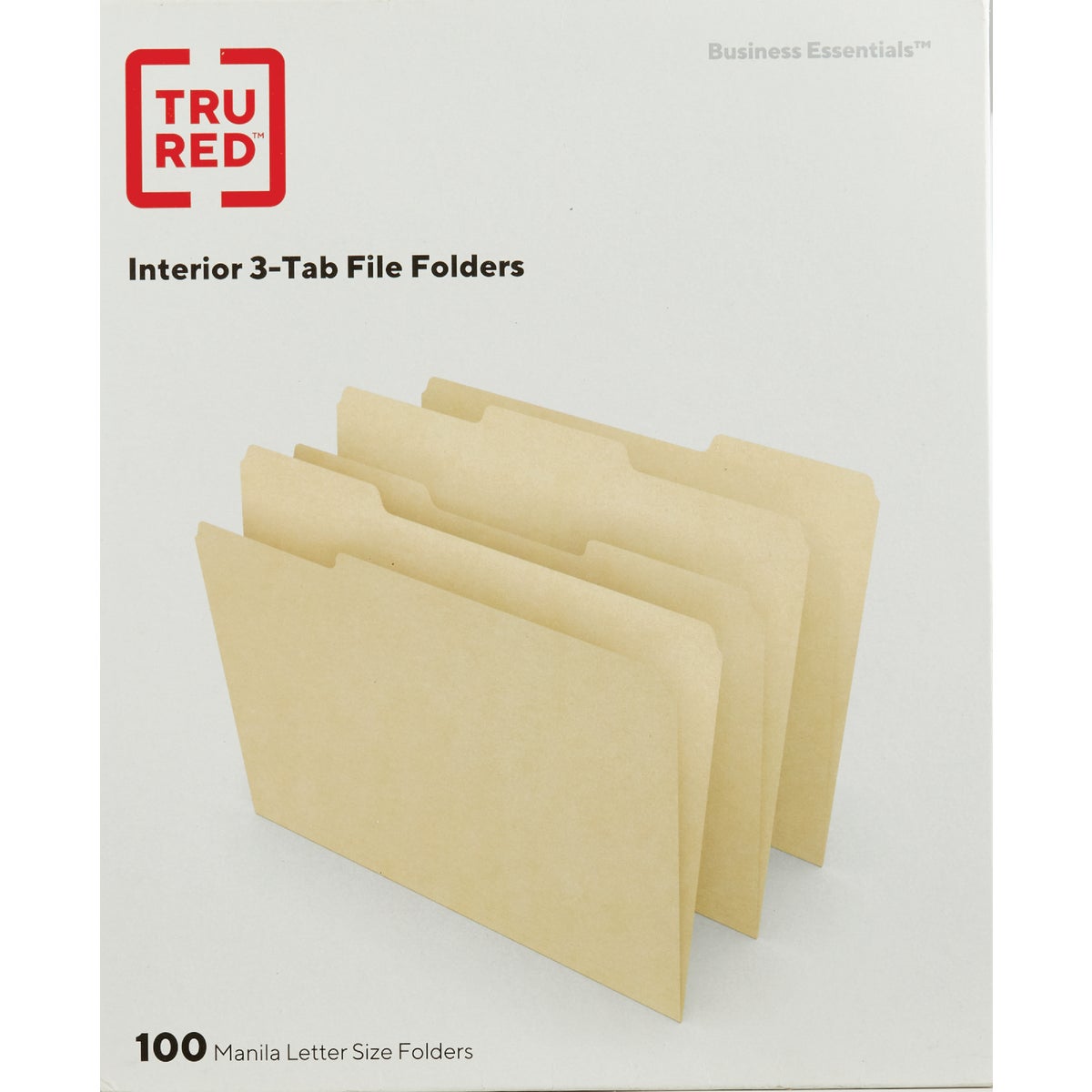 Staples 1/3 Cut Letter Size Manila File Folder (100-Pack) Image 2