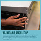 Char-Broil 22 In. Performance Series Portable Tabletop 2 Burner Propane Gas Griddle, Black Image 3