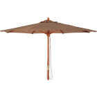 Outdoor Expressions 9 Ft. Pulley Brown Market Patio Umbrella with Chrome Plated Hardware Image 1