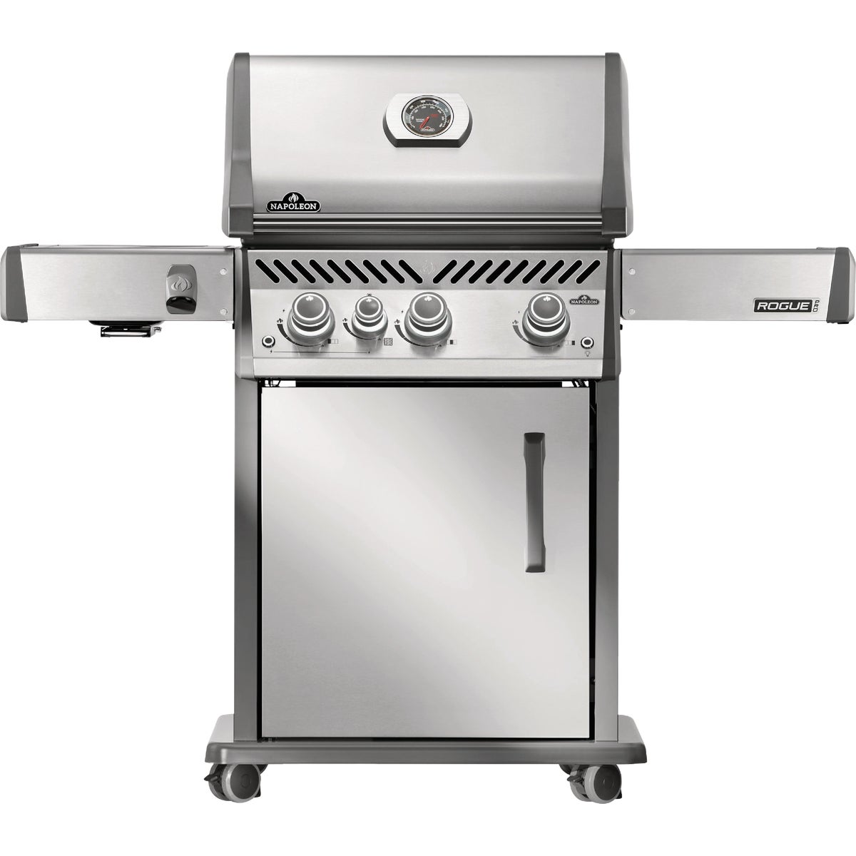 Napoleon Rogue Pro 425 3-Burner Natural Gas Grill with Infrared Side Burner, Stainless Steel Image 1