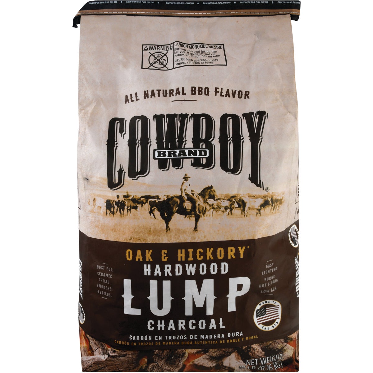 Cowboy 18 Lb. Hardwood Lump Charcoal Image 3