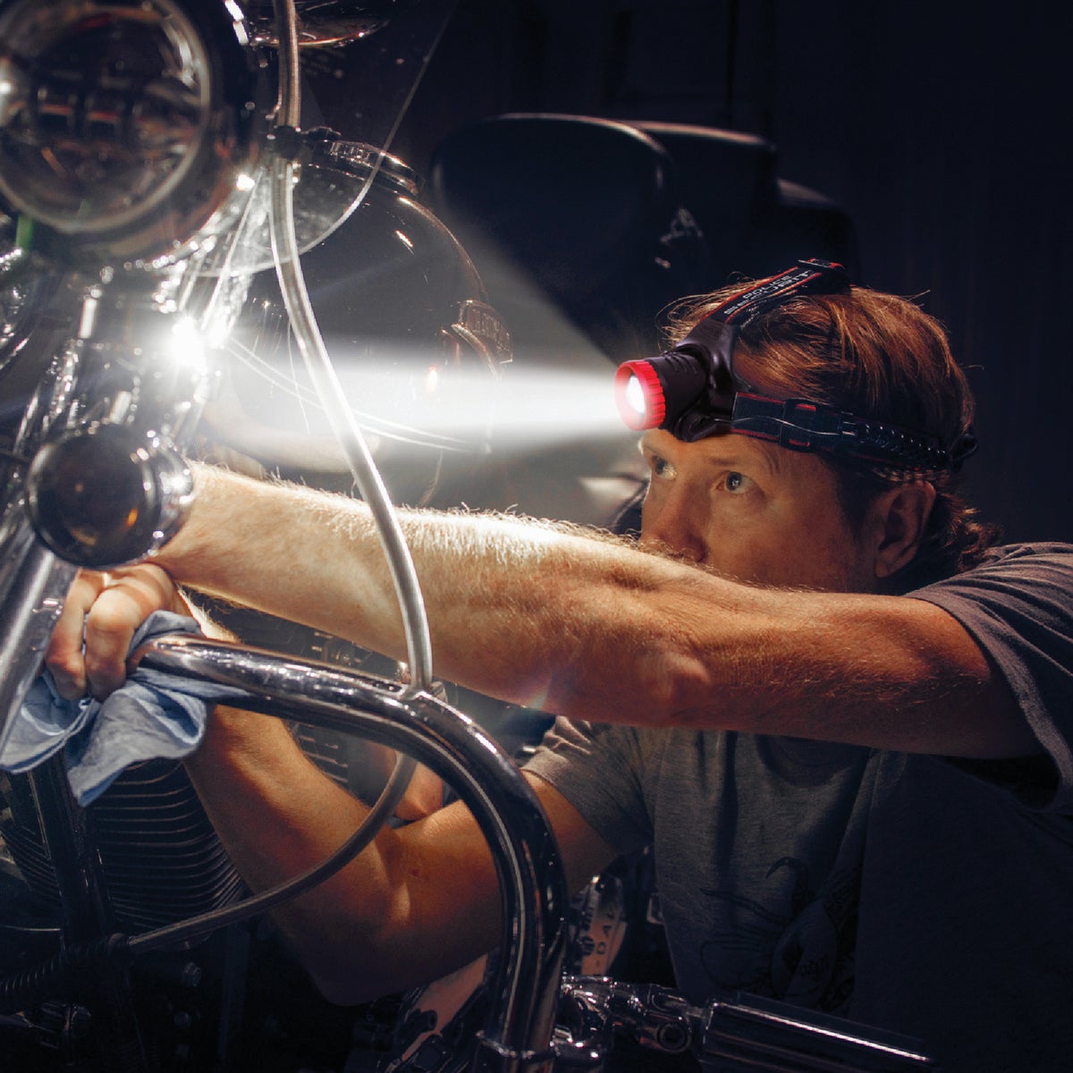 Police Security Lookout 1000 Lm. LED AA Headlamp Image 2