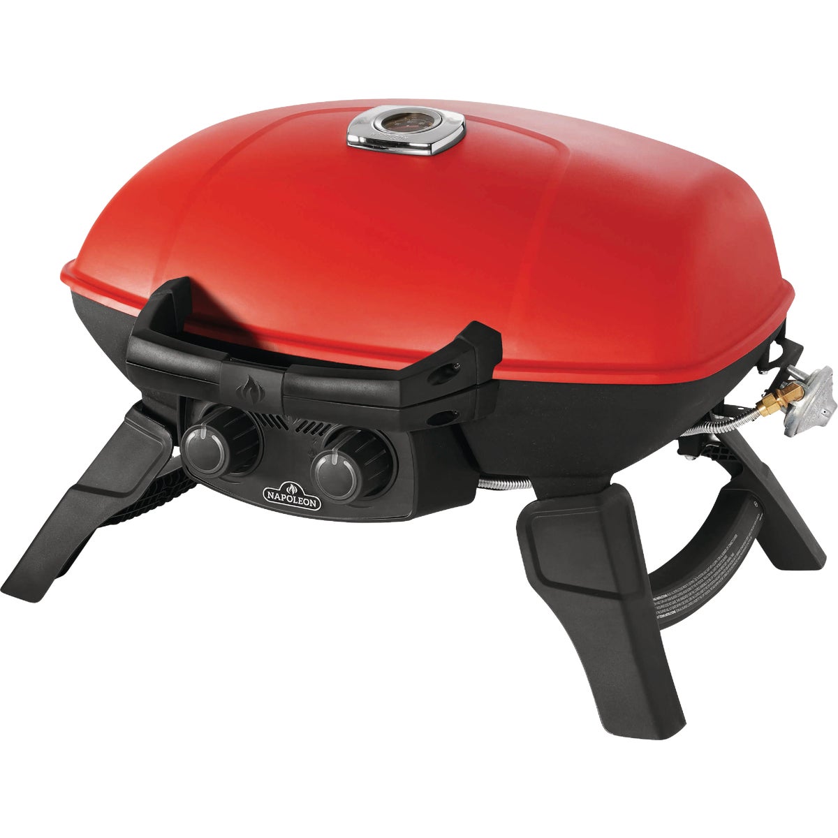 Napoleon TravelQ 285 Portable Propane Gas Grill with Griddle, Red Image 6