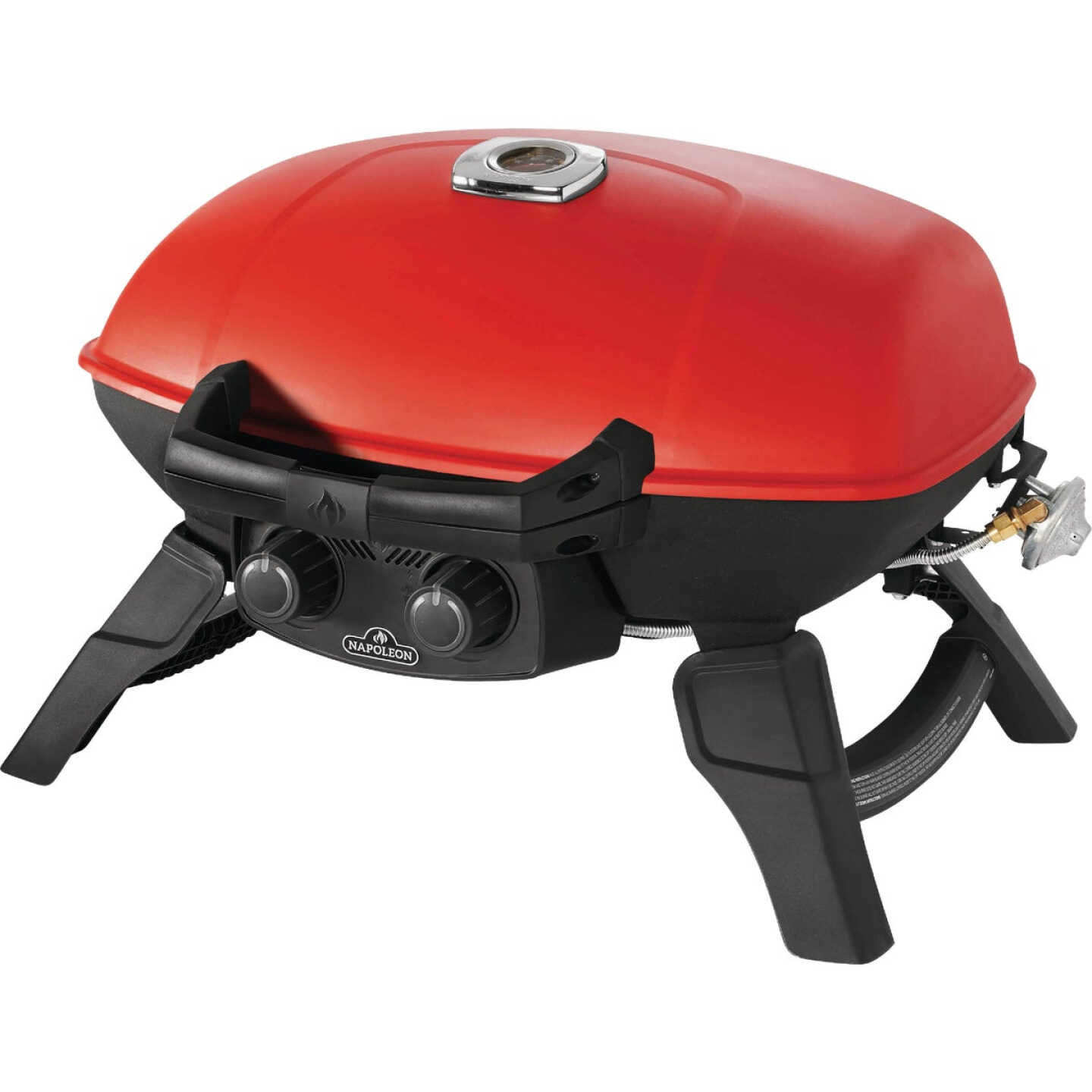Napoleon TravelQ 285 Portable Propane Gas Grill with Griddle, Red Image 6