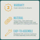 Char-Broil 22 In. Performance Series Folding Cart 2 Burner Portable Propane Gas Griddle Image 4