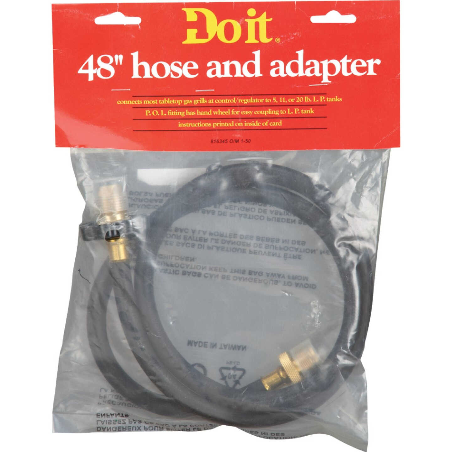 GrillPro 4 Ft. 1/2 In. PVC LP Hose with Adapter Image 2