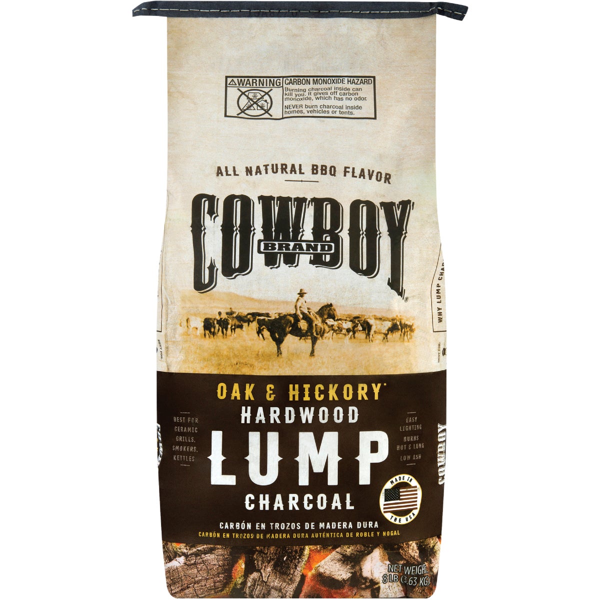 Cowboy 8 Lb. Natural Lump Charcoal Image 3