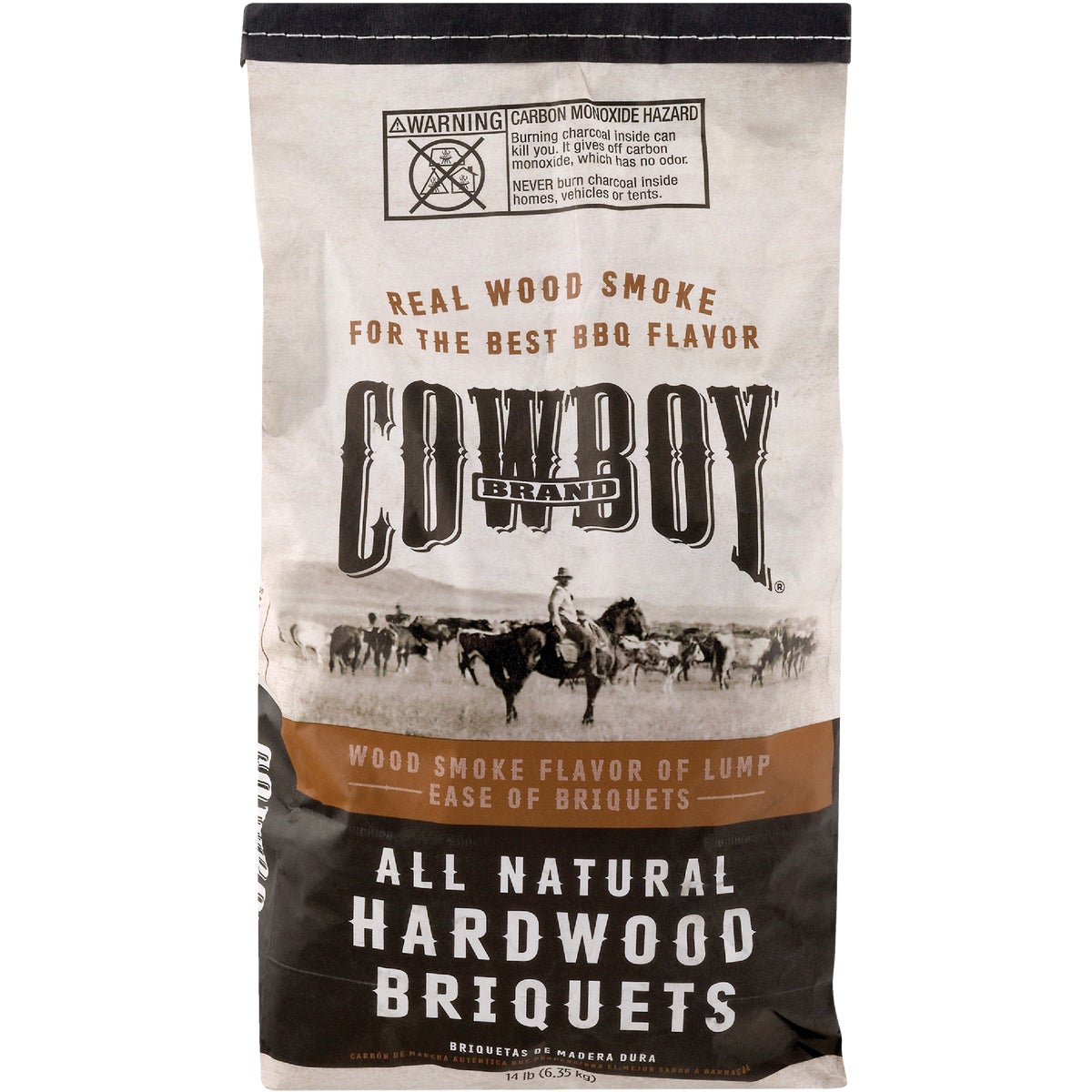 Cowboy 14 Lb. Natural Briquets Charcoal Image 3