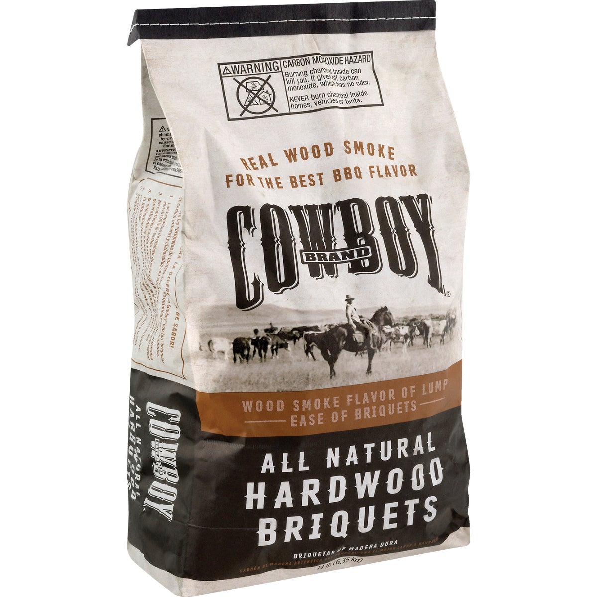 Cowboy 14 Lb. Natural Briquets Charcoal Image 4