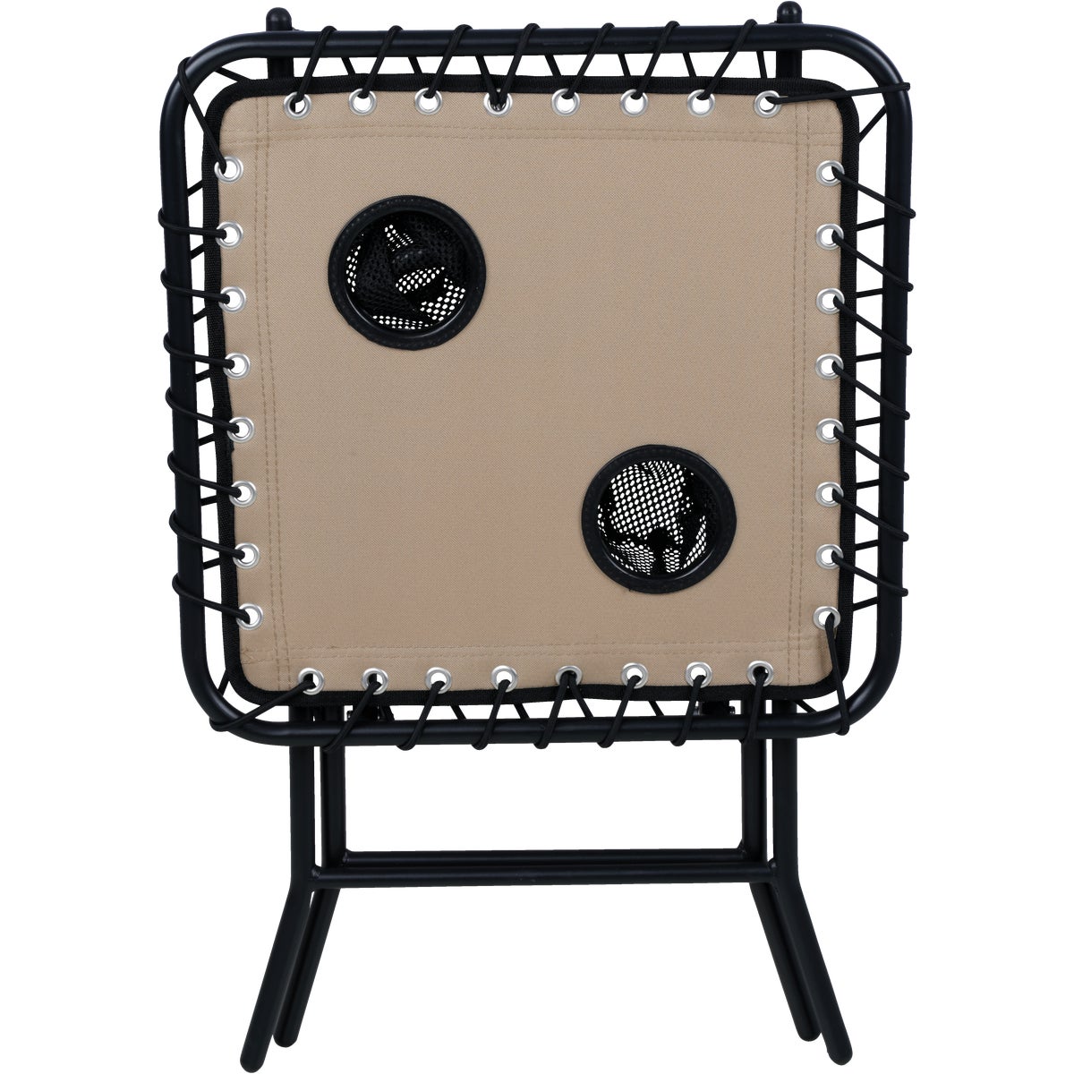 Outdoor Expressions Tan 18 In. Square Steel Folding Side Table Image 4