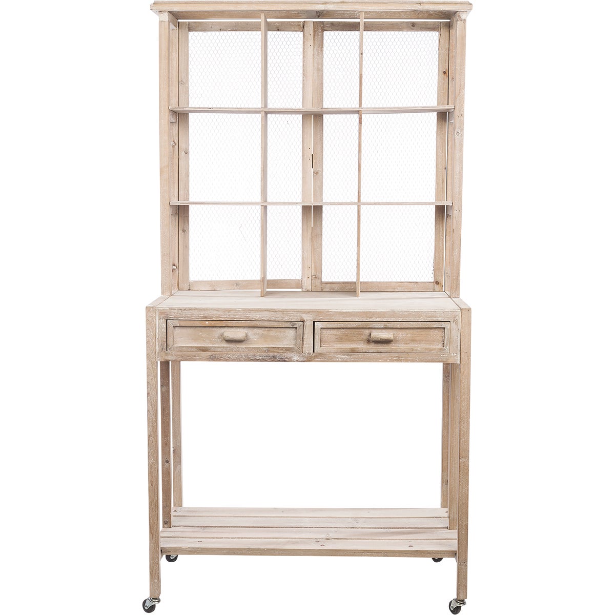 Alpine 16 In. W. x 67 In. H. x 34 In. L. Rustic Wooden Potting Hutch