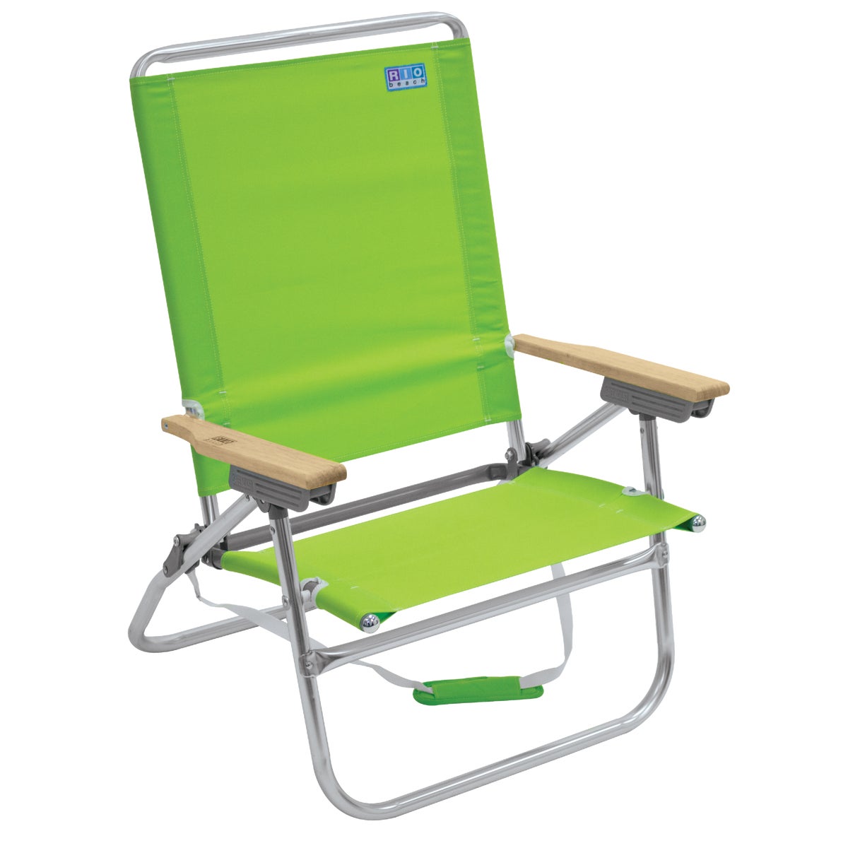 Rio Brands Beach Easy In-Easy Out 4-Position Assorted Colors Aluminum Folding Beach Chair