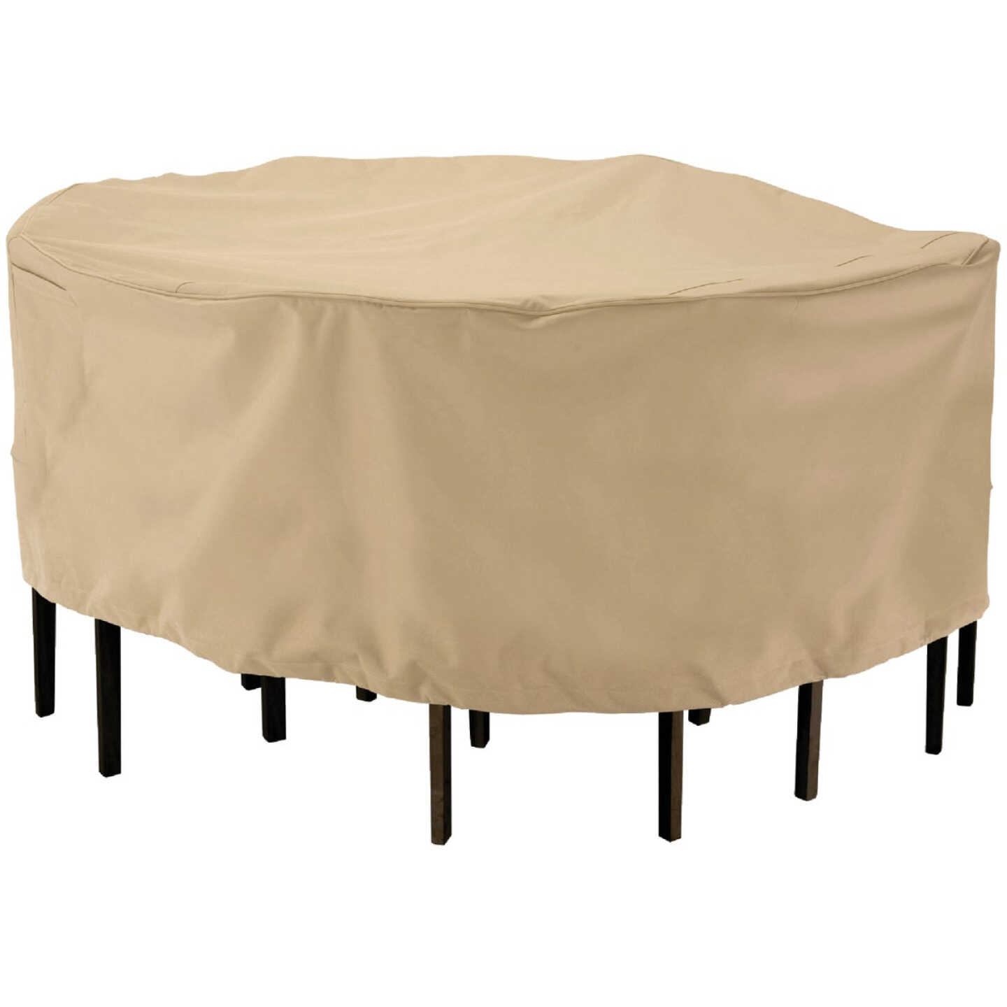 Classic Accessories 23 In. H. x 94 In. D. Tan Polyester/PVC Table Cover Image 1