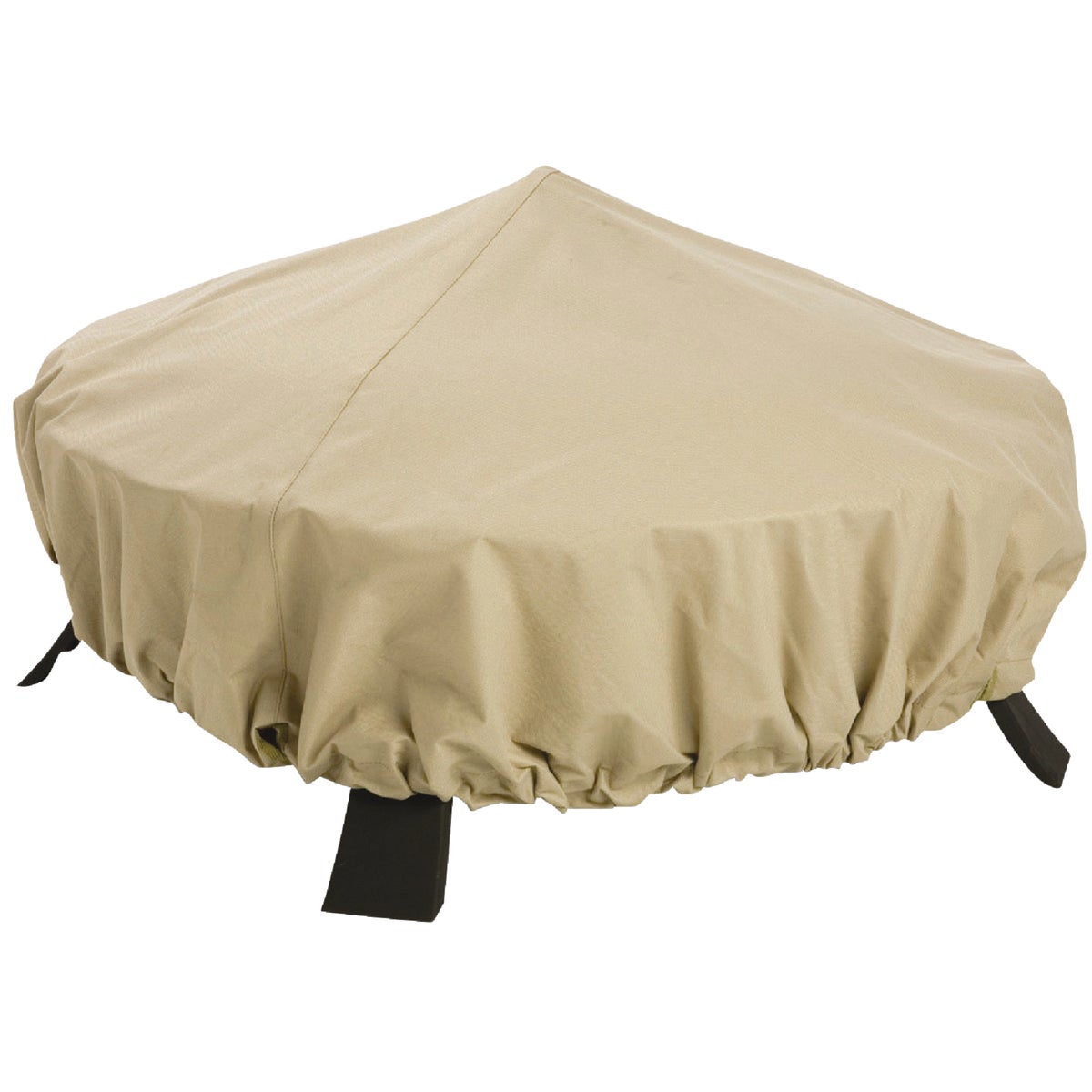 Classic Accessories 44 In. Dia. Tan Polyester / PVC Fire Pit Cover Image 1